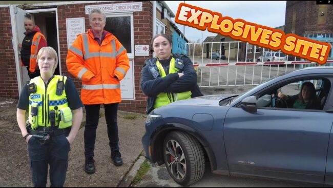 Fireworks – Police Attend this is a licensed explosives site #droneaudit  #audit  #drone "I'm a traffic officer" - Amey Depot Highways England #droneaudit #audit #drone